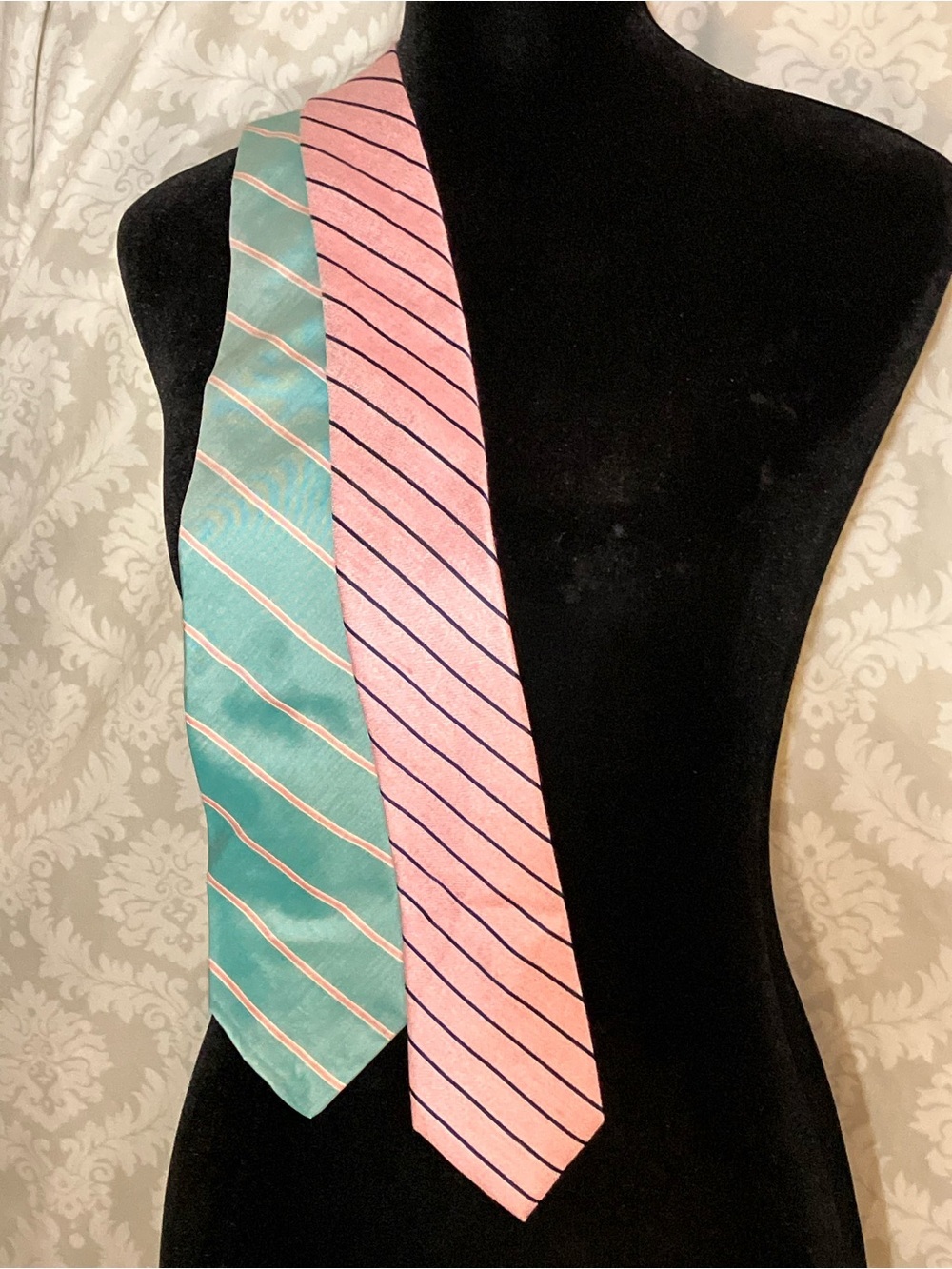 2 Vintage 70’s Striped Ties